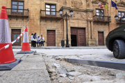 Obras de pavimentación en el entorno de Condes de Gómara.-MARIO TEJEDOR