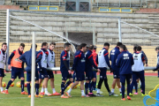 La plantilla del Numancia comenzó el pasado martes a preparar el choque ante el Albacete.-ÁLVARO MARTINEZ