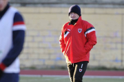 El técnico del Numancia, Juan Antonio Anquela.-VALENTÍN GUISANDE