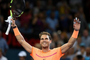 Rafael Nadal festeja su victoria en Brisbane.-REUTERS / STEVE HOLLAND