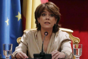 Dolores Delgado, en el congreso de Academias Jurídicas y Sociales de Iberoamérica.-J.J. GUILLÉN (EFE)