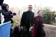 Cristiano Ronaldo entra en la Audiencia de Madrid junto a su pareja, Georgina Rodríguez.-DAVID CASTRO