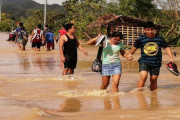 Inundaciones en Filipinas tras el paso  de un tifón.-EFE