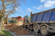 Obras del cambio del colector en la Ronda San Francisco.-HDS