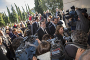 Rajoy, a su llegada al tanatorio de València donde se vela en cuerpo de Rita Barberá.-MIGUEL LORENZO