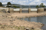 Embalse de Cuerda del Pozo en la jornada de ayer.-VALENTÍN GUISANDE
