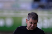 Álex Huerta hace un gesto durante el partido de ayer. ÁREA 11
