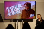 El cartel electoral de Junts per Catalunya-/ DANNY CAMINAL