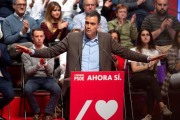 El líder del PSOE, Pedro Sánchez, el Santander, este martes.-EFE