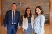 Los líderes de Ciudadanos, Vox y PP en la Comunidad de Madrid, Ignacio Aguado, Rocío Monasterio e Isabel Díaz Ayuso (de izquierda  a derecha).-ASAMBLEA DE MADRID