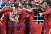 El Numancia lograba ante el Lugo un triunfo que le da alas en la carrera hacia la promoción.-Valentín Guisande