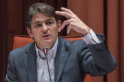 Oriol Pujol durante su comparecencia en la comisión de investigación en el Parlament, el pasado 2 de marzo.-Foto:   FERRAN SENDRA