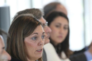 La consejera de Agricultura y Ganadería, Milagros Marcos, participa en el encuentro con los Grupos de Acción Local.-ICAL