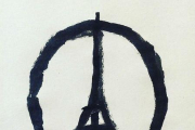 'Peace for Paris', el diseño del artista francés Jean Jullien publicado en Twitter.-TWITTER