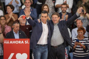 Pedro Sánchez en el acto de fin de campaña valenciana.-MIGUEL LORENZO