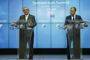 Europa da la última oportunidad a Grecia para evitar salir del euro dándole un plazo de cinco días para que presente propuestas, en una cumbre extraordinaria en la que han asistido los líderes europeos.-Foto: EFE