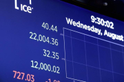 El índice Dow Jones, por encima de los 22.000 puntos.-RICHARD DREW (AP)