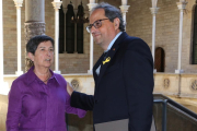 El presidente de la Generalitat Quim Torra y la delegada del Gobierno en Catalunya Teresa Cunillera, el pasado julio. /-ELISENDA PONS