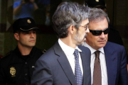 Salida de Jordi Pujol Ferrusola de la Audiencia Nacional, el pasado septiembre.-Foto: JUAN MANUEL PRATS
