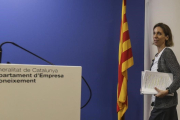 Àngels Chacón durante la presentación del informe anual sobre la industria en Catalunya el 2017. /-DANNY CAMINAL