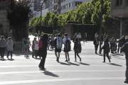 La animación de estos días en el centro de la ciudad es un espejismo.-Valentín Guisande