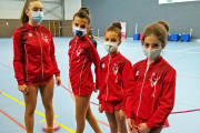 Las patinadoras del CP Soria María Fernández, Celia Llorente, Mara Llorente y Valeria del Campo. Club Patín Soria