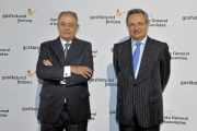 El presidente de Gas Natural Fenosa, Salvador Gabarró y el consejero delegado, Rafael Villaseca en Barcelona.-El Mundo