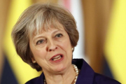 May, en una comparecencia ante la prensa, en el número 10 de Downing Street, en Londres, el 2 de noviembre.-AP / KIRSTY WIGGLESWORTH