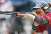 Fátima Gálvez, durante una competición de tiro.-Foto: EFE / LAVANDEIRA JR