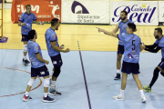 Los jugadores del Río Duero, en el partido de este sábado en Los Pajaritos.-LUIS ÁNGEL TEJEDOR