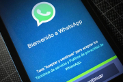 Mensaje de bienvenida a la aplicación de mensajería móvil Whatsapp.-