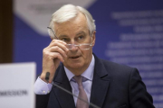Michel Barnier, en su comparecencia ante el Comité de las Regiones, en Bruselas-EFE