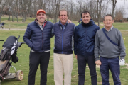 Los integrantes del Club de Golf Soria en la Liga de Clubes. HDS