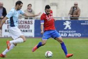 Alfonso fue el autor de los tres goles sorianos en el Ruta de la Plata.-DIEGO MAYOR