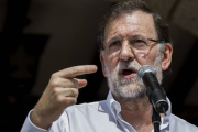 Rajoy, en Portomarín (Lugo).-Foto: Eliseo Trigo / EFE