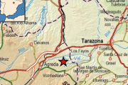 Ubicación del epicentro del terremoto según el mapa del Instituto Geográfico Nacional. HDS