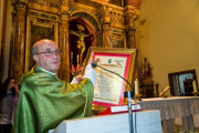 El cura pederasta José Manuel Ramos Gordón, durante el homenaje recibido en Tábara en octubre.-