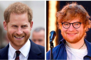 El príncipe Enrique y el cantante Ed Sheeran.-