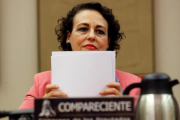 La ministra de Trabajo, Magdalena Valerio, en el Congreso de los Diputados.-/ JUAN CARLOS HIDALGO / EFE