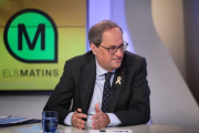 Quim Torra entrevistado en Els matins de TV-3.-JORDI BEDMAR