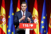 Pedro Sánchez presenta sus medidas para que España avance.-BALLESTEROS (EFE)