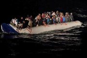 Momento del rescate de los inmigrantes.-MSF