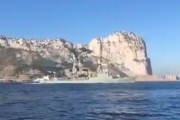 Una fragata española hace sonar el himno de España a todo volumen frente a las costas de Gibraltar-