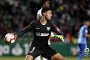 Munir se enfrentará el lunes al Numancia defendiendo la camiseta del Málaga.-LFP