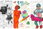 Dibujos de Daniel Johnston que se mostraron en la exposición ’Visiones simbólicas. Una mirada al universo de Daniel Johnston’.-DANIEL JOHNSTON