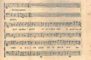 Fragmento del manuscrito de la cantata escrita por Mozart y Salieri.-