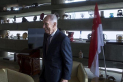 Simon Peres en una foto del pasado 21 de abril.-EFE / JIM HOLLANDER