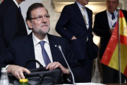 El presidente del Gobierno, Mariano Rajoy, durante la cumbre conjunta UE-África de Malta.-EFE / CHEMA MOYA