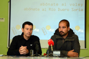 Ángel Romera y Sergio de Miguel durante la presentación de la campaña de abonos.-ÁLVARO MARTÍNEZ