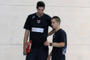 José Luis Moltó en su primera sesión como técnico del equipo. / ÚRSULA SIERRA-